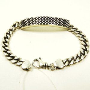 KING BABY Sterling Silver Identity Shape Chain Bracelet